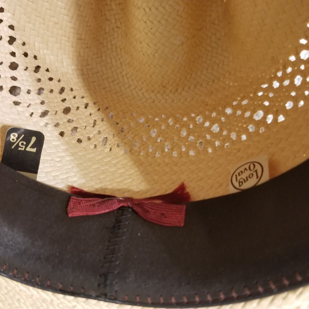 Vintage Resistol Classic Straw Cowboy Hat Self Conforming Size 7 5/8 - Picture 8 of 9